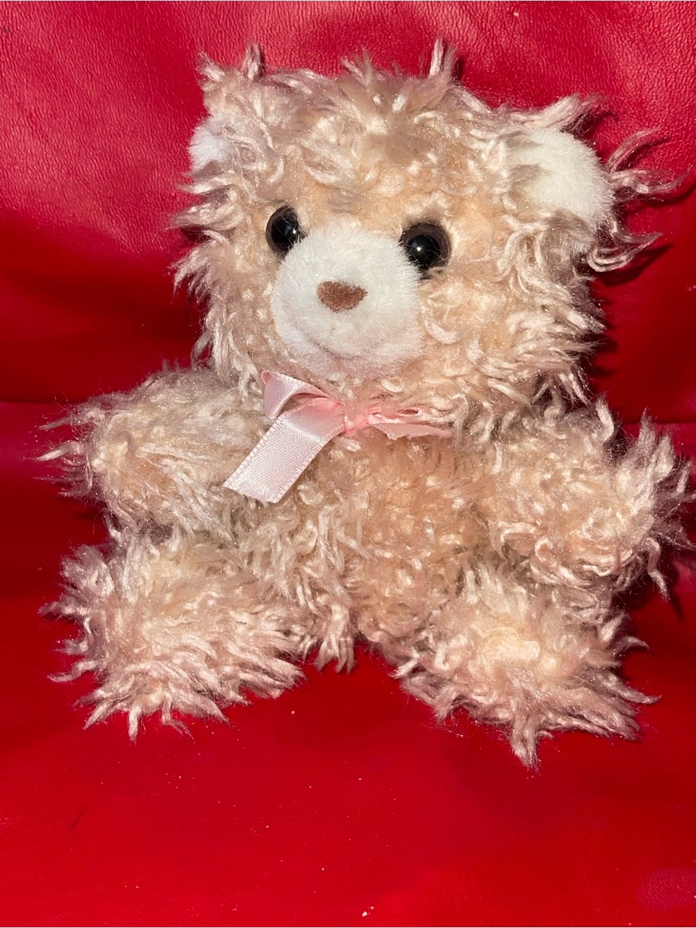 Russ Mini Fuzzy Bear Plush.  No Tags.  3”